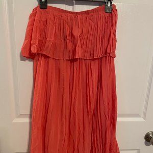 Coral Orange Sleveeless Dress